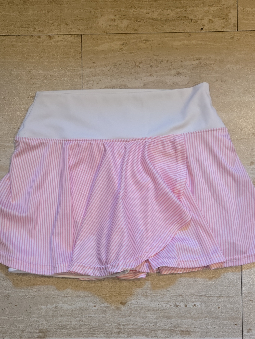 Faye + Florie Pink/White Striped Leisure/Tennis Skort